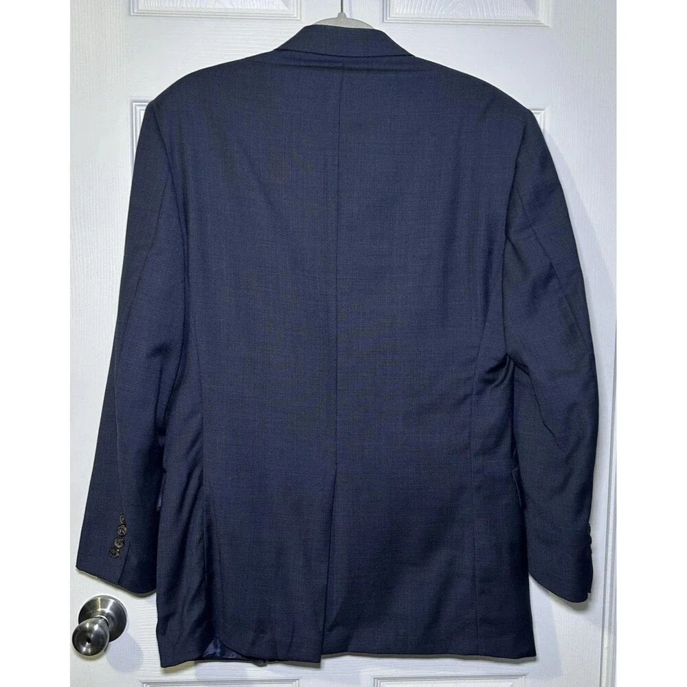 Brooks Brothers Blazer Jacket Men's 39R Blue Wool Check Classic 2 Button 346